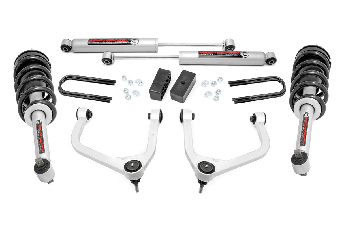 3.5 Inch Lift Kit | Mono Leaf Rear | N3 Struts | Gmc Sierra 1500 (19-24)