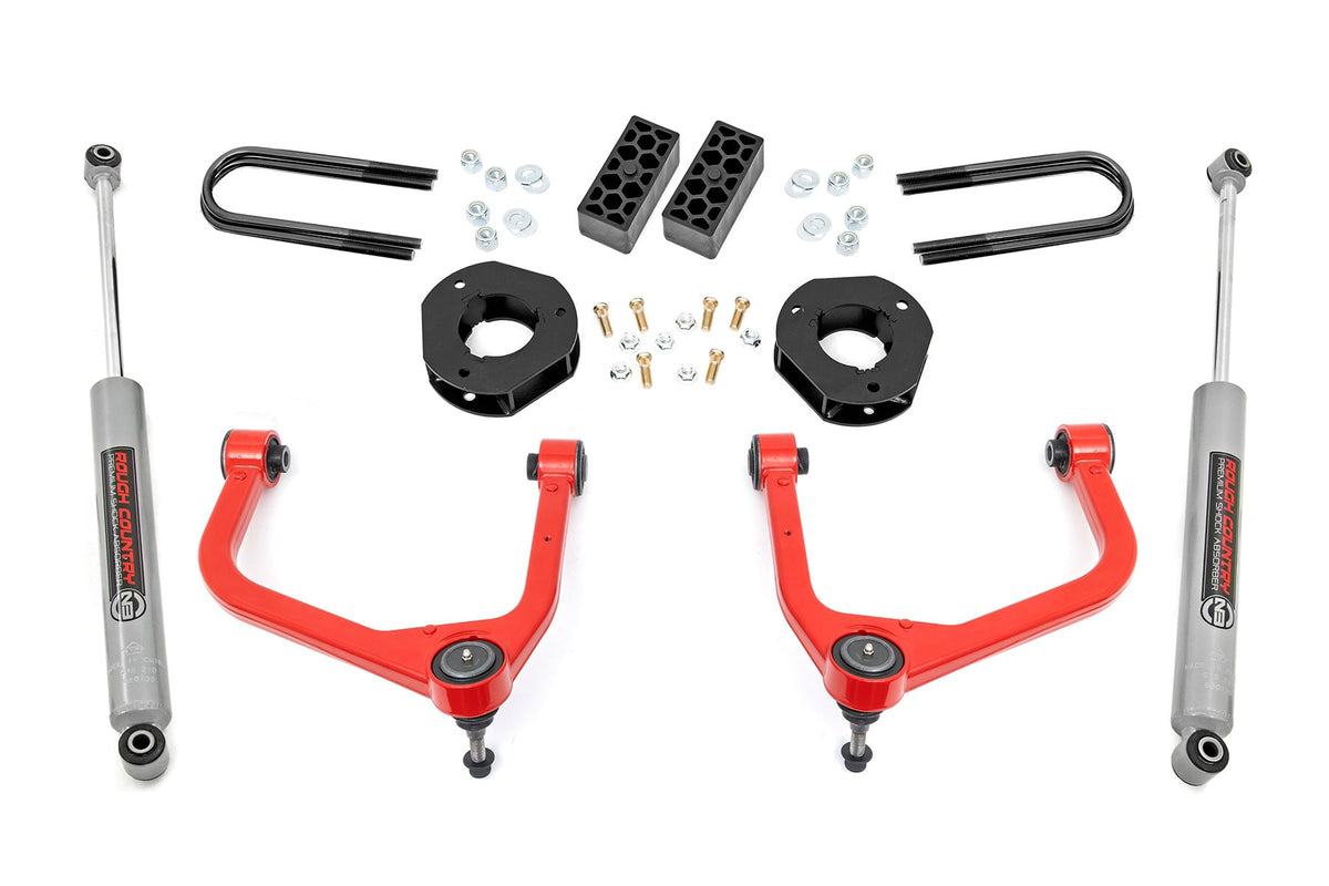 3.5 Inch Lift Kit | Rear Mono Leaf | Chevy Silverado 1500 2wd/4wd (2022-2024)