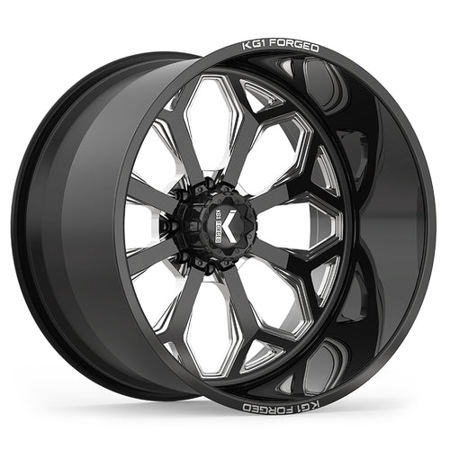 KG1 Forged KNOX - 8 LUG — Gloss Black Milled