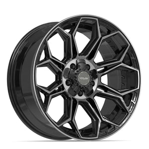4PLAY Wheels 4P83 — Gloss Black Brushed With Tinted Clear