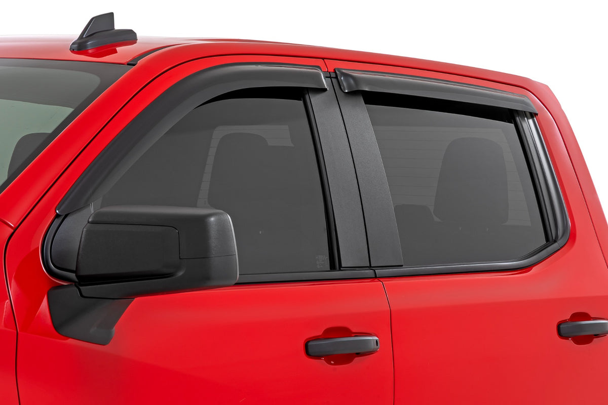 Side Window Deflectors | Tape On Rain Guard | Chevy/GMC 1500/2500HD/3500HD (19-26)