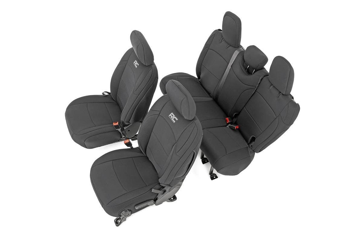 Seat Covers | Front and Rear w/ Armrest | Jeep Wrangler Unlimited 4WD (18-26)