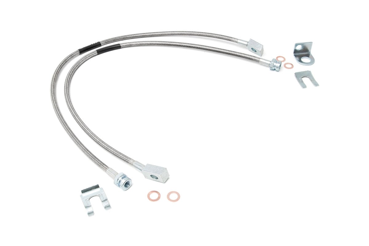 Brake Lines | Stainless | Fr | 4-6" Lift | Jeep Cherokee Xj/wrangler Tj/wrangler Unlimited