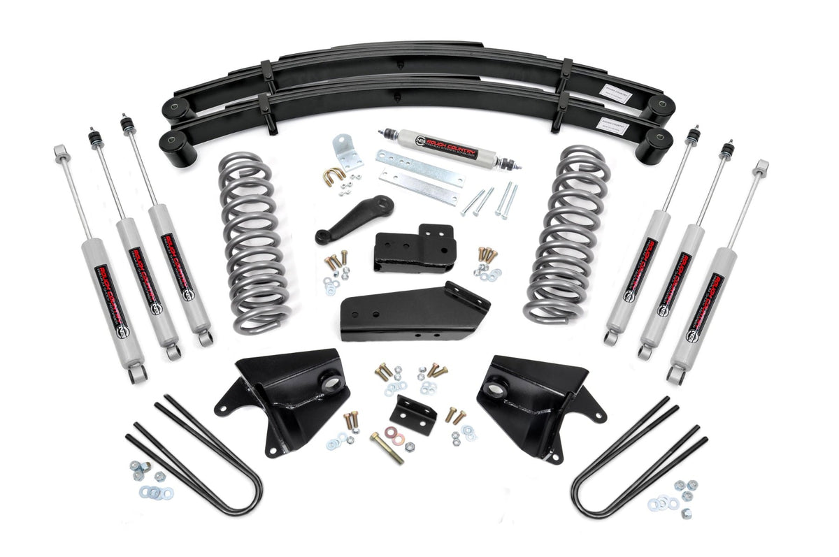 4 Inch Lift Kit | Quad Front Shocks | Rear Springs | Ford F-150 4wd (80-96)