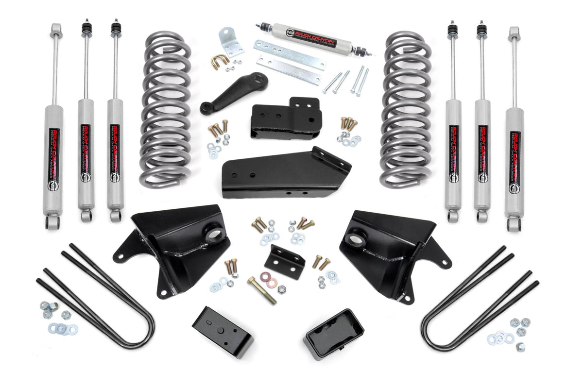 4 Inch Lift Kit | Quad Front Shocks | Rear Blocks | Ford Bronco 4wd (80-96)