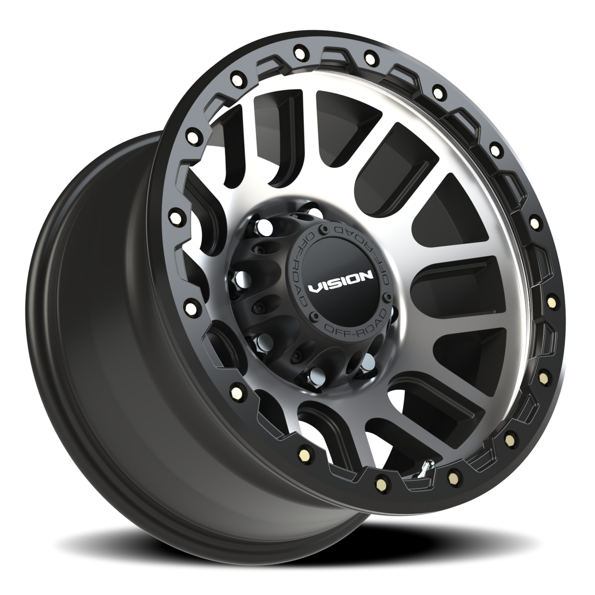 Vision Off-Road Nemesis — Matte Black Machined Face