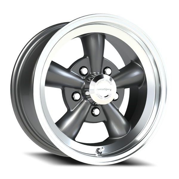 Vision American Muscle Legend 5 — Gunmetal Machined Lip 