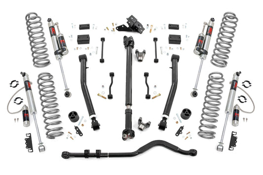 3.5 Inch Lift Kit | Adj Lower | FR D/S | M1R | Jeep Wrangler Unlimited 4WD (18-23) - Rough Country at Road Runner Wheels & Tires Marietta GA
