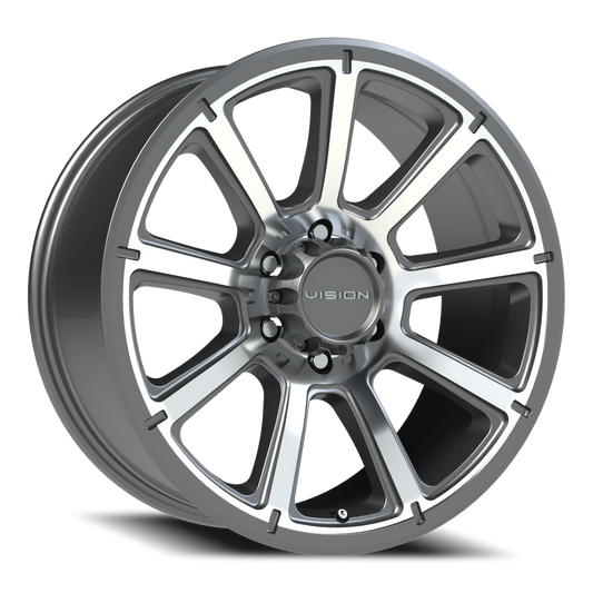 Vision Off-Road Turbine — Gunmetal Machined Face - angle 1