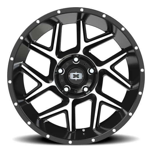 Vision Off-Road Sliver — Gloss Black Machined Face - front