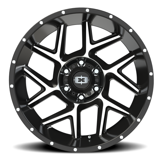 Vision Off-Road Sliver — Gloss Black Machined Face - front