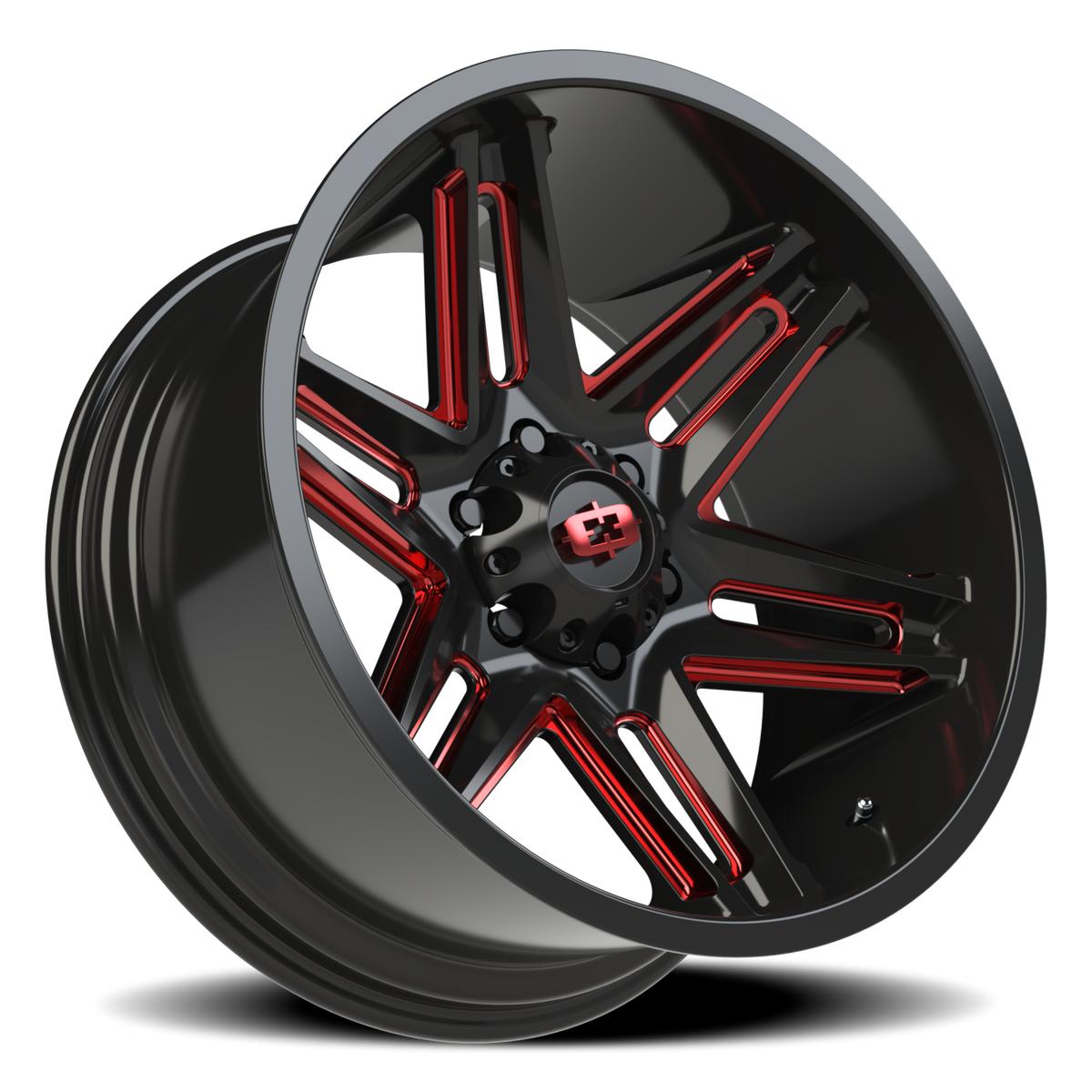 Vision Off-Road Razor — Gloss Black Milled Spoke with Red Tint