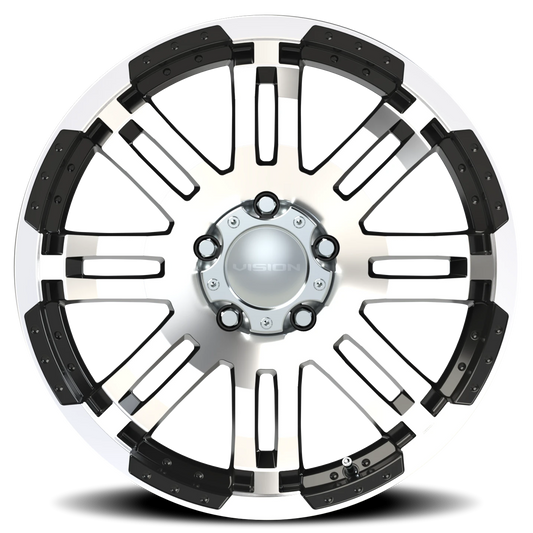 Vision Off-Road Warrior — Gloss Black Machined Face - front
