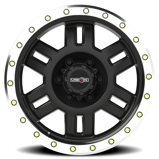 Vision Off-Road Manx — Gloss Black Machined Lip - front