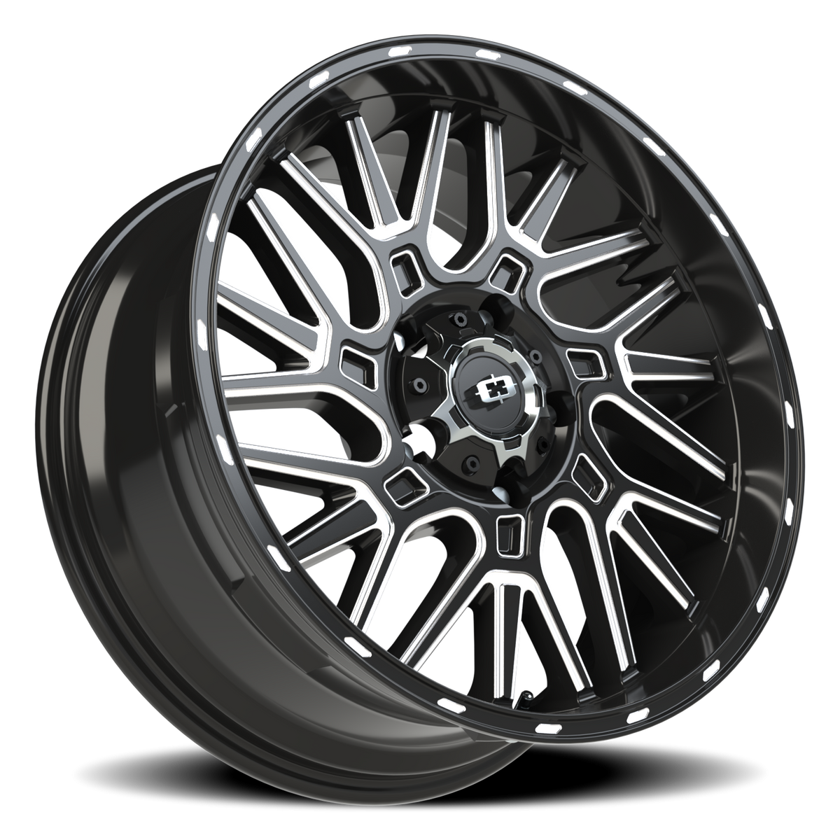 Vision Off-Road Brawl — Gloss Black Milled Spoke