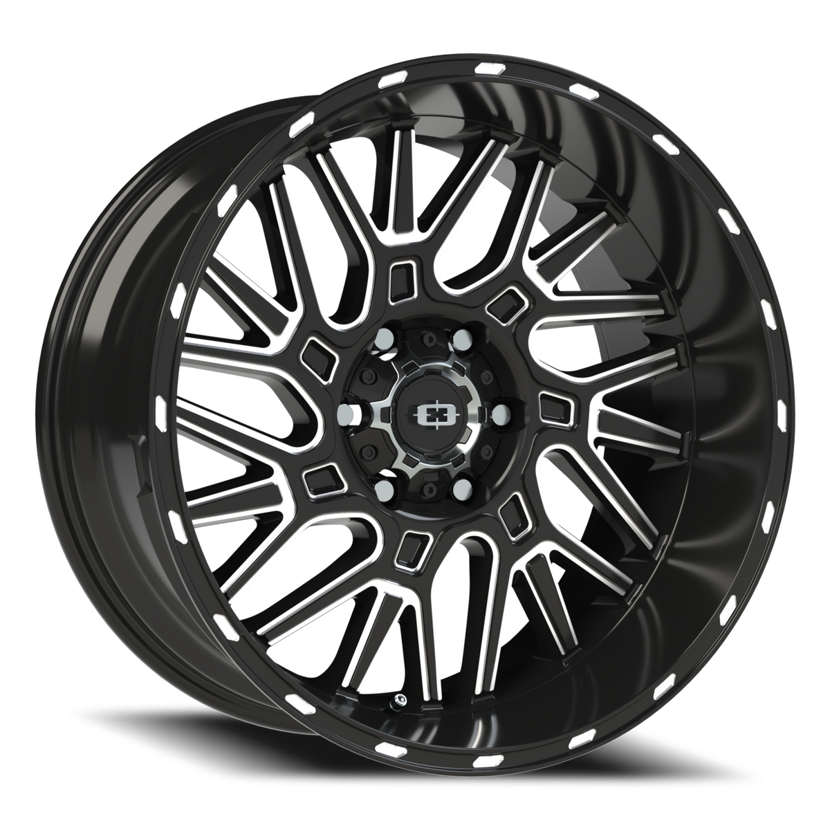 Vision Off-Road Brawl — Gloss Black Milled Spoke