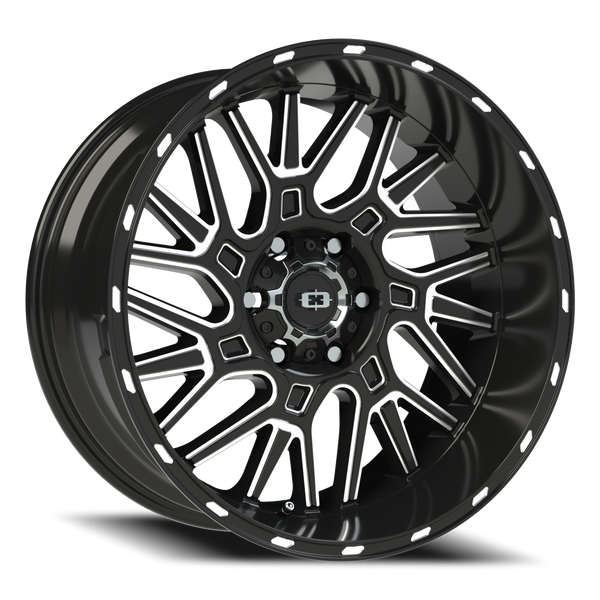 Vision Off-Road Brawl — Gloss Black Milled Spoke 