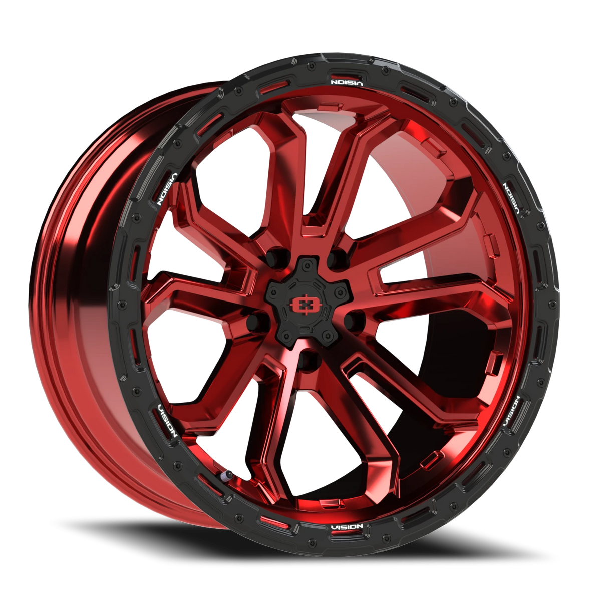 Vision Off-Road Korupt — Gloss Red W/gloss Black Lip