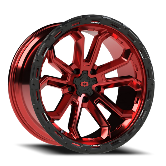 Vision Off-Road Korupt — Gloss Red W/gloss Black Lip - angle 1