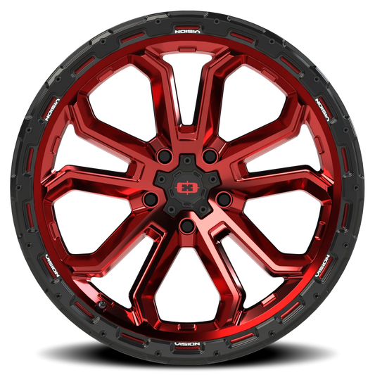 Vision Off-Road Korupt — Gloss Red W/gloss Black Lip - front