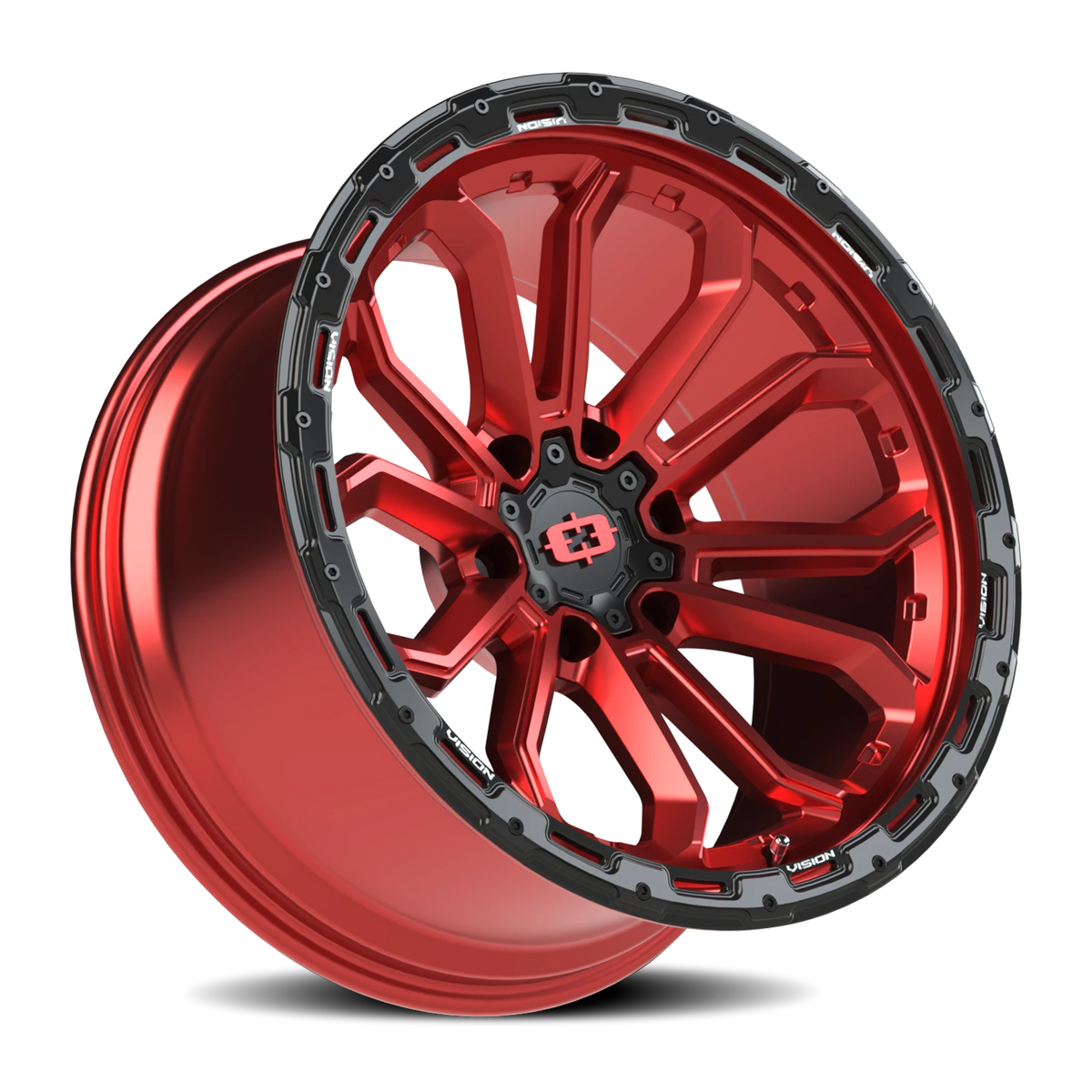 Vision Off-Road Korupt — Gloss Red W/gloss Black Lip