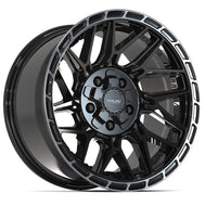 4PLAY Wheels 4PS28 — Gloss Black Brushed with Tinted Clear