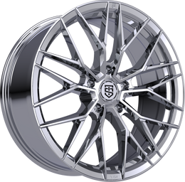 TIS Motorsports 505C Chrome Plated 5-lug wheel, angle view