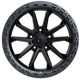 TIS 556BA Black / Anthracite Ring 5-lug wheel, face view