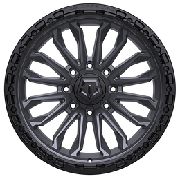 TIS 556BA Black / Anthracite Ring 8-lug wheel, face view