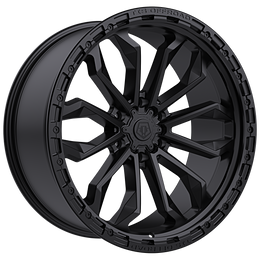 TIS 556SB Satin Black 6-lug wheel, angle view