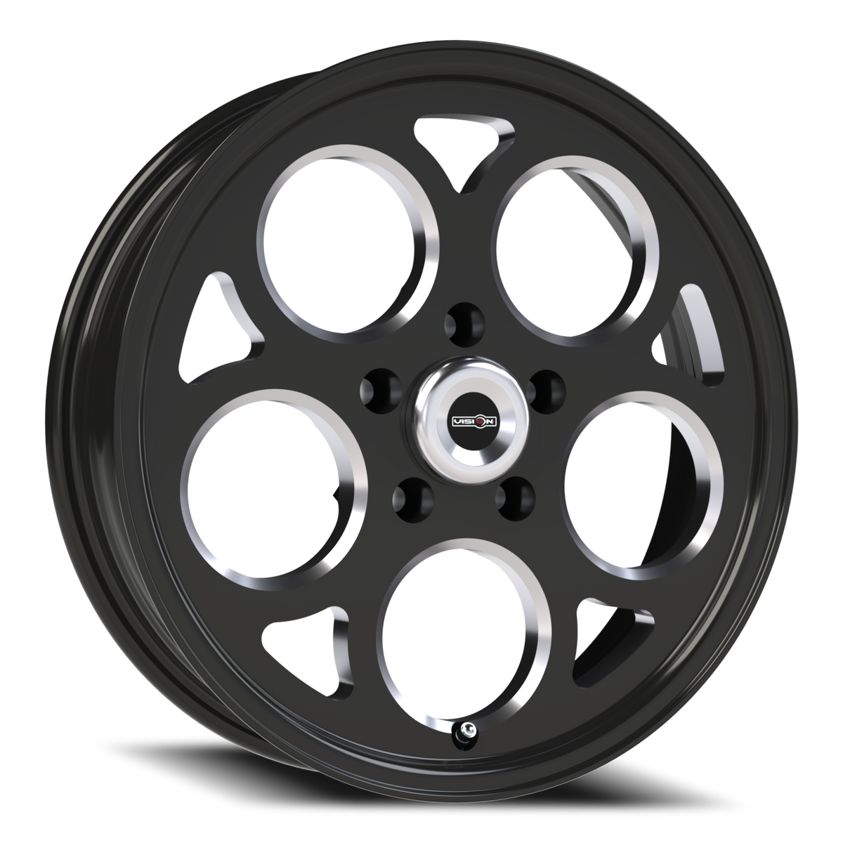 Vision American Muscle Sport Mag — Gloss Black with Milled Windows