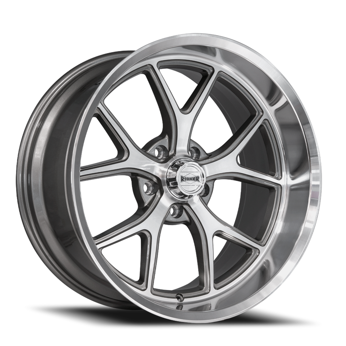 Ridler 661 — Gloss Grey With Diamond Cut Face and Lip