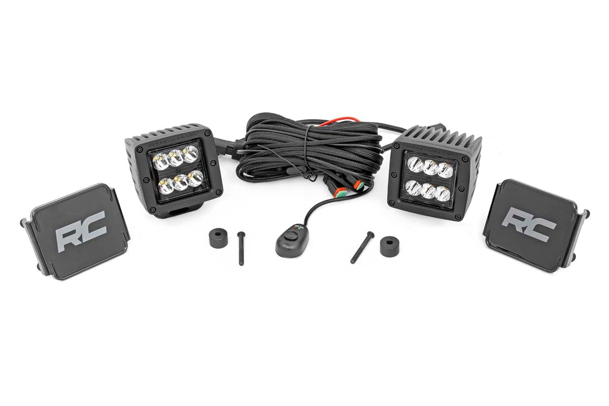 LED Light Kit | Cowl Mount | 2" Black Pair | Jeep Gladiator JT/Wrangler JL (18-26)