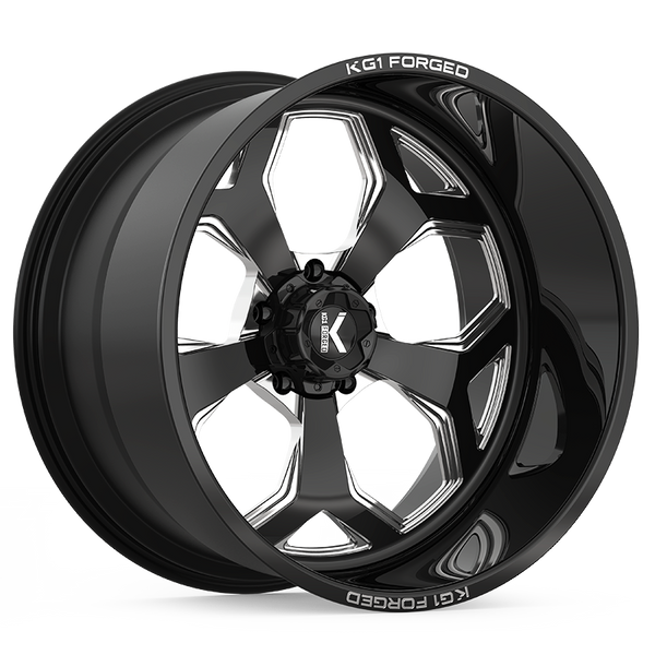 KG1 Forged KNOX - 5 LUG — Gloss Black Milled 