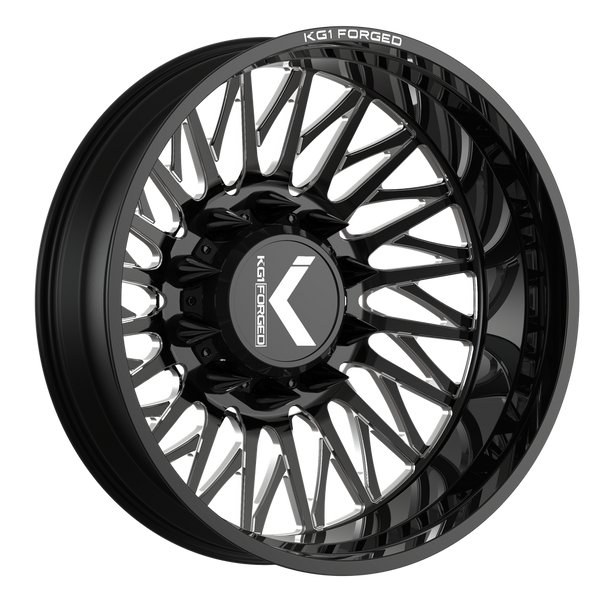 KG1 Forged GLAZE-D — Gloss Black Milled Rear 