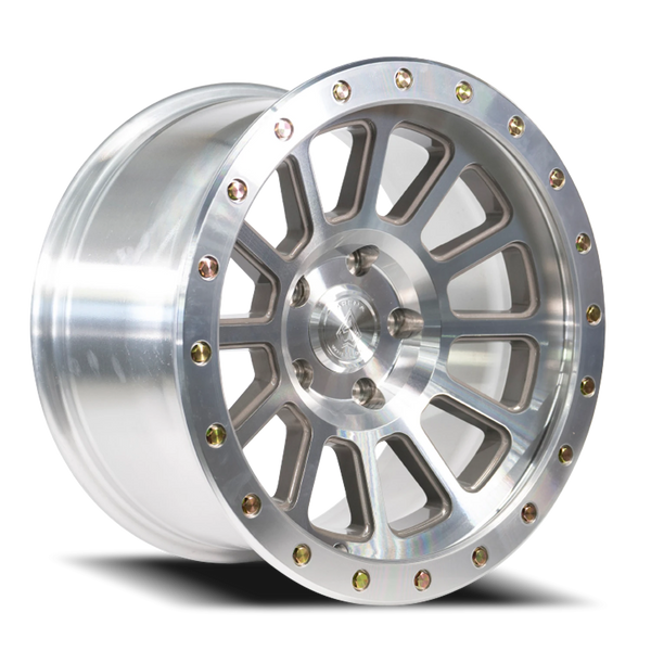 Arena Wheels Ammo 17x9 Satin Black +0mm Wheel Gloss Silver Machined