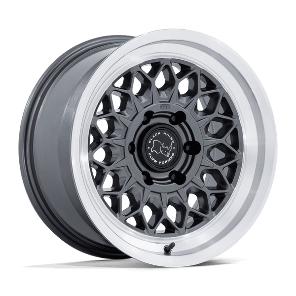 Black Rhino Hard Alloys BR034 GRAZ — Gloss Gunmetal W/ Machined Lip 
