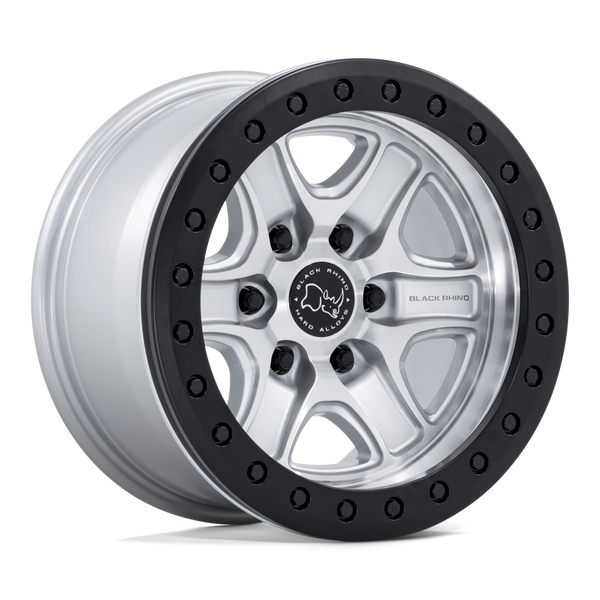 Black Rhino Hard Alloys BR200 ECHO TRAIL LOCK BEADLOCK — Hyper Silver W/ Machined Face 