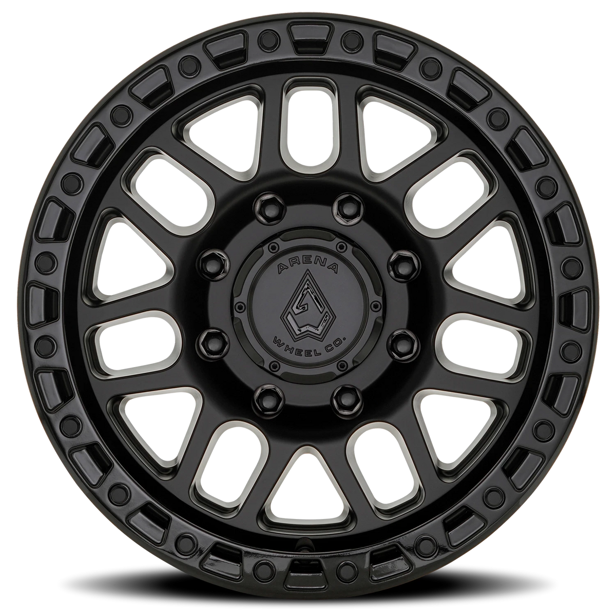 Arena Wheels Boost — Satin Black Center Glossy Black Lip