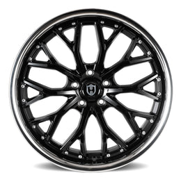 Curva Concepts CFF76 Gloss Black SS Lip 5x114.3 wheel, face view