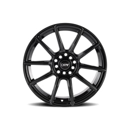 DRW D20 Gloss Black 5x100 / 5x114.3 wheel, face view