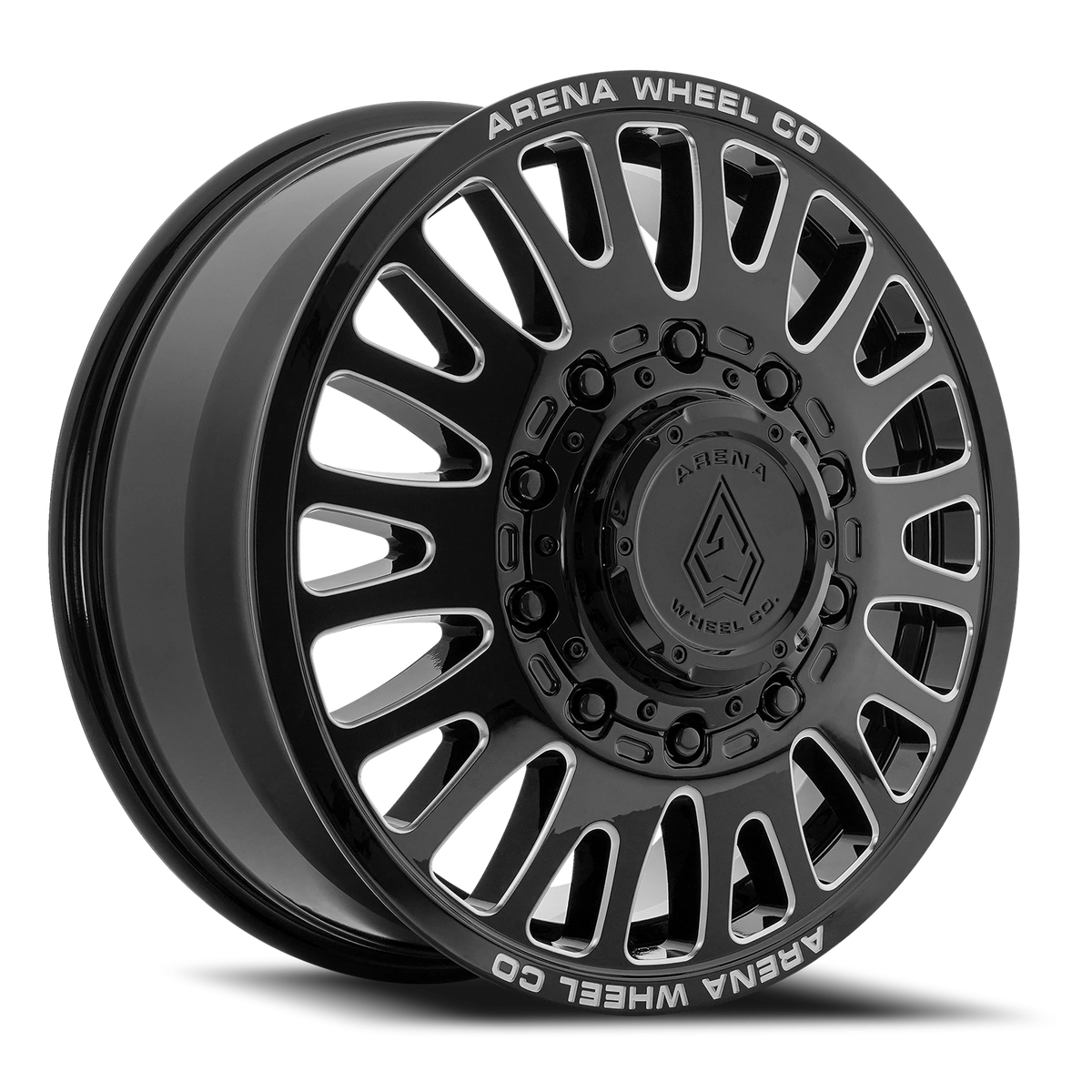 Arena Wheels Dually Sultan — Gloss Black & Milled