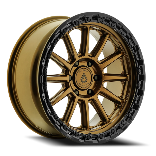 Arena Wheels Enduro 20x9 Smoked Bronze Center Glossy Black Lip 6x139.7/6x135 +0mm Wheel 