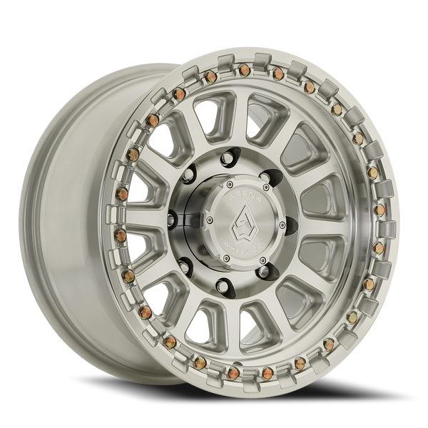Arena Wheels Enduro Wheels — 17"-18" × 9 Gloss Silver Machined