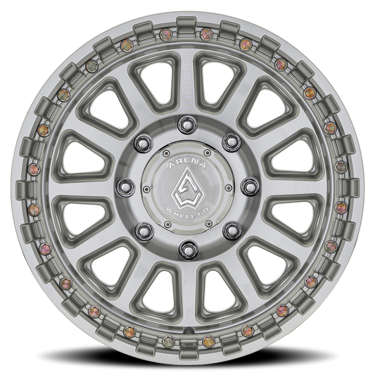 Arena Wheels Enduro — Gloss Silver Machined - front