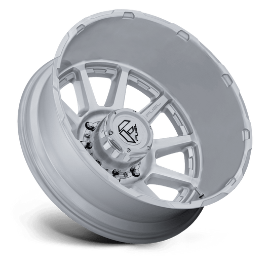 Fuel 1PC D912 CIRCUIT DUALLY — Gloss Silver W/ Machined Face - angle 2