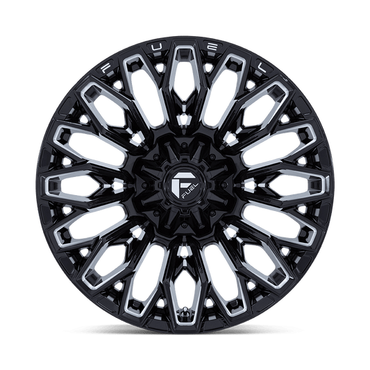 Fuel 1PC FC865 STRIKE — Gloss Black Milled - front