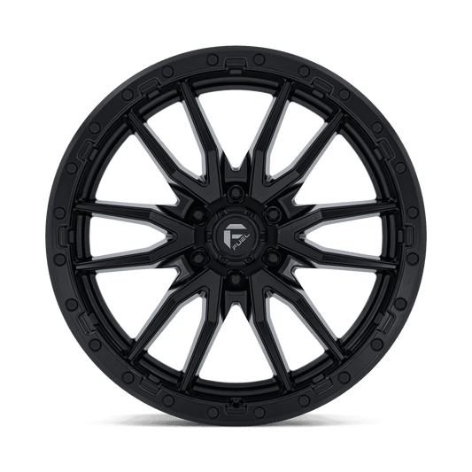 Fuel 1PC D679 REBEL Black 6-lug wheel, face view