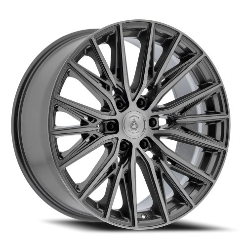 Arena Wheels Finesse — Glossy Gun Metal Brushed Face
