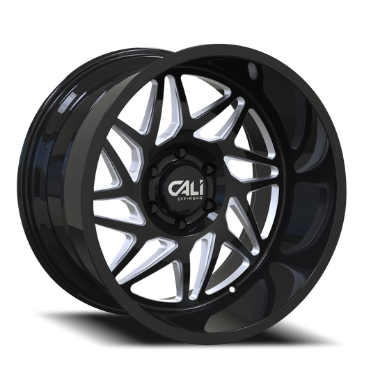 Cali Off-Road Gemini 9112 — Gloss Black/Milled Spokes